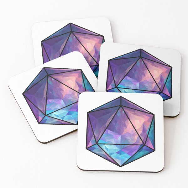 Item preview, D20 Purple Abstract Fantasy Dice Design designed and sold by toadsandtoast.
