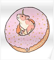 Sweet Fantasy Unicorn Hamster Poster