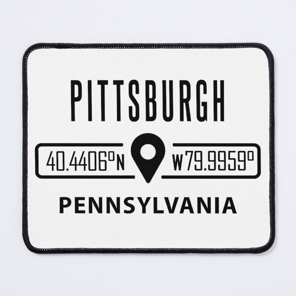 Item preview, Pittsburgh Pennsylvania GPS Location Coordinates - Black designed and sold by IdentiTee Studios.