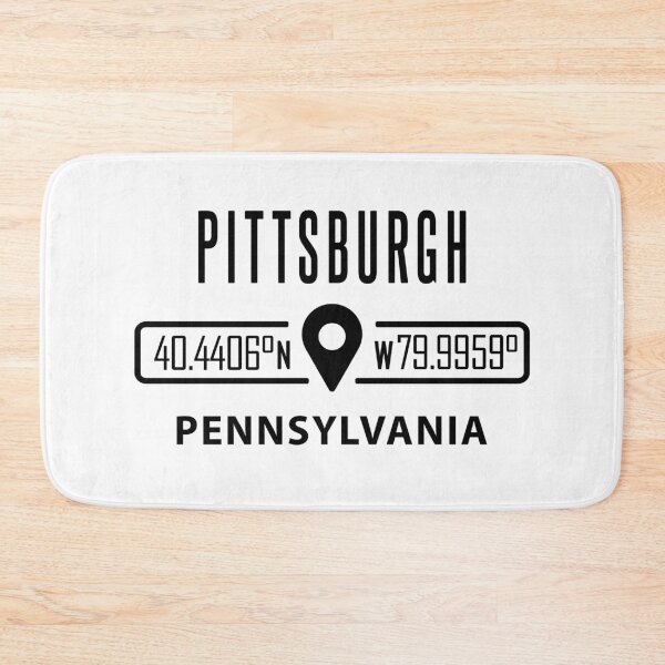 Item preview, Pittsburgh Pennsylvania GPS Location Coordinates - Black designed and sold by IdentiTee Studios.
