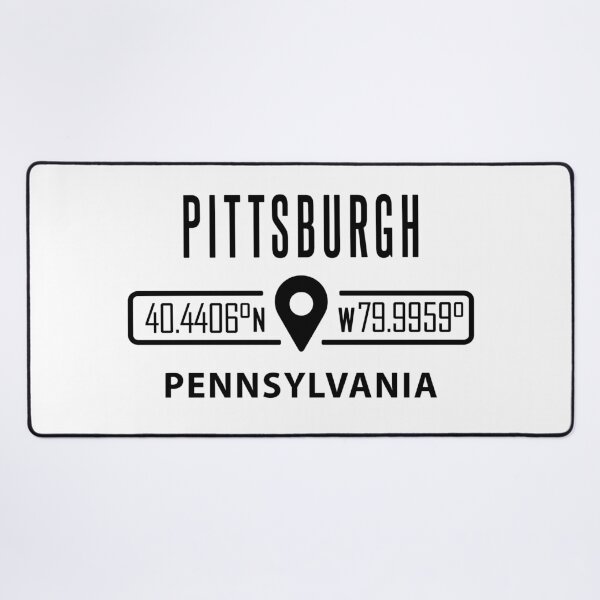 Item preview, Pittsburgh Pennsylvania GPS Location Coordinates - Black designed and sold by IdentiTee Studios.