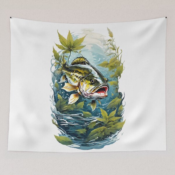 Item preview, bass fish and grass  designed and sold by wojysmokes.