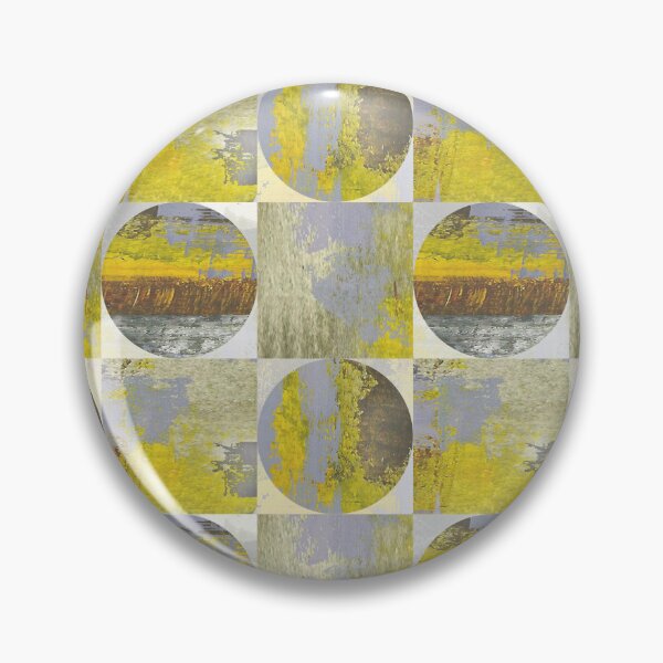 Item preview, Geometric rusty wall yellow gray designed and sold by Alessandro Remo Mazzoni Remotextiles.