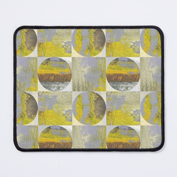 Item preview, Geometric rusty wall yellow gray designed and sold by Alessandro Remo Mazzoni Remotextiles.