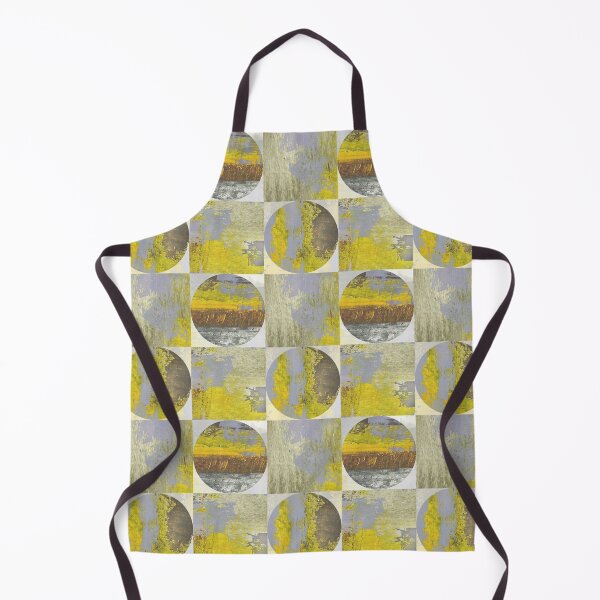 Item preview, Geometric rusty wall yellow gray designed and sold by Alessandro Remo Mazzoni Remotextiles.