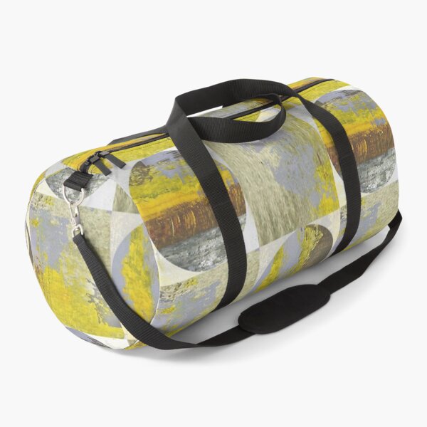 Item preview, Geometric rusty wall yellow gray designed and sold by Alessandro Remo Mazzoni Remotextiles.
