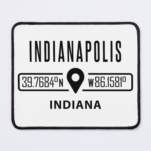 Item preview, Indianapolis Indiana GPS Location Coordinates - Black designed and sold by IdentiTee Studios.