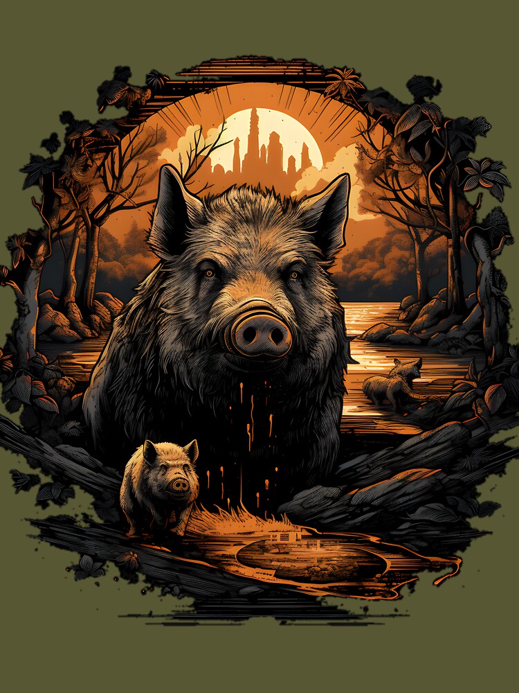 Wild Hogs Shirt Design For Souvenir, Gift Shop Hunting Apparel