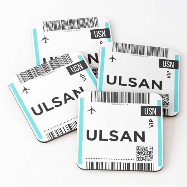 Item preview, Ulsan South Korea Mini Airplane Boarding Pass designed and sold by RoamInk.