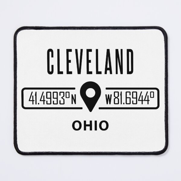 Item preview, Cleveland Ohio GPS Location Coordinates - Black designed and sold by IdentiTee Studios.