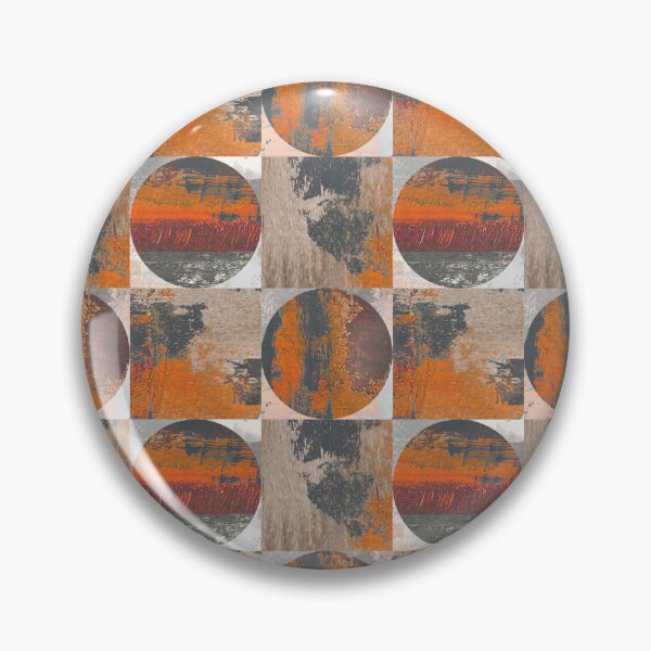 Item preview, Geometric rusty wall orange designed and sold by Alessandro Remo Mazzoni Remotextiles.