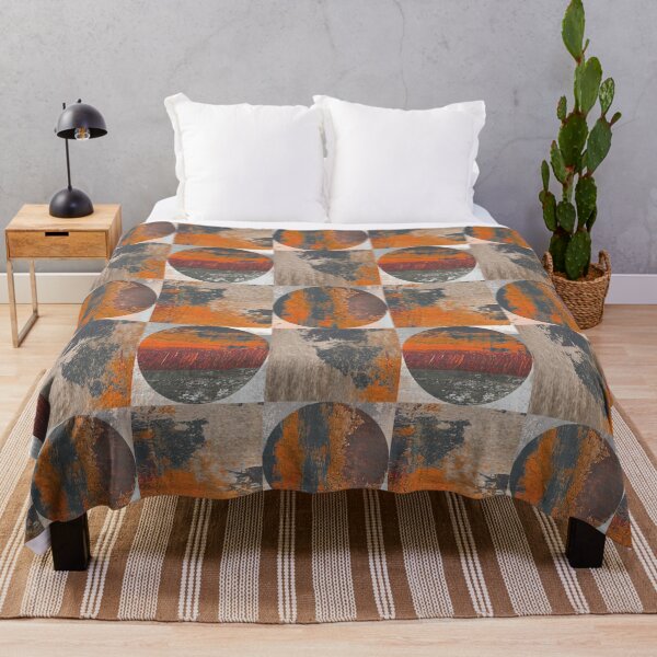 Item preview, Geometric rusty wall orange designed and sold by Alessandro Remo Mazzoni Remotextiles.