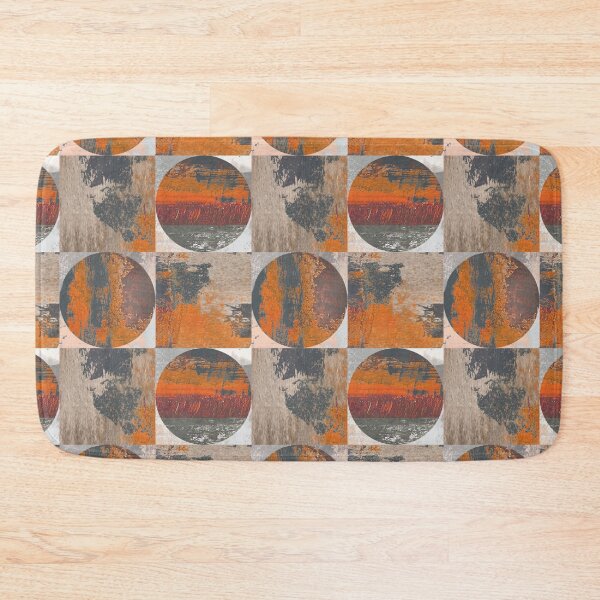 Item preview, Geometric rusty wall orange designed and sold by Alessandro Remo Mazzoni Remotextiles.