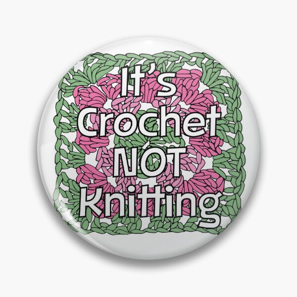 Item preview, crochet not knitting (pink and green) designed and sold by dorisandfred.