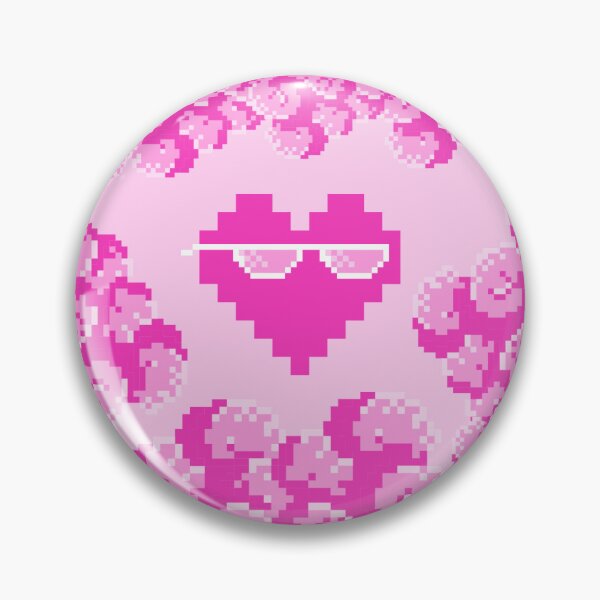 Item preview, Pink Pixel Heart with Sunglasses designed and sold by fontspree.