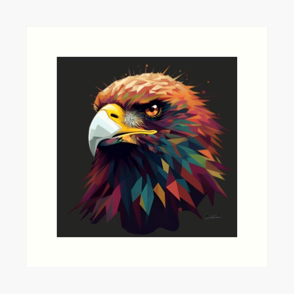 Descarga Obra de Arte de un Águila con Penacho Indio PNG En Línea