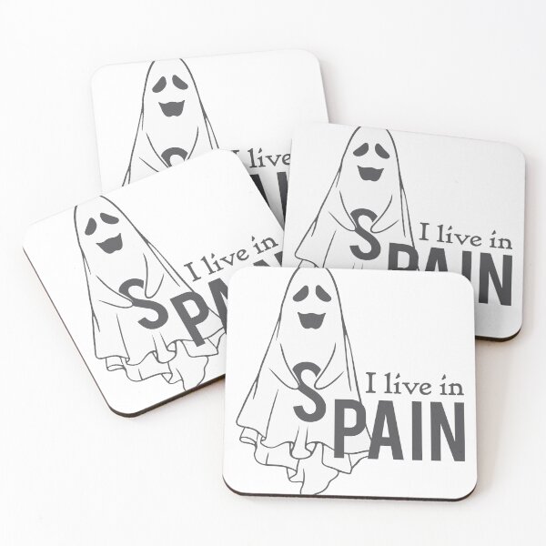 Item preview, Happy Halloween - I live in Spain - Funny Ghost designed and sold by Danelluza.