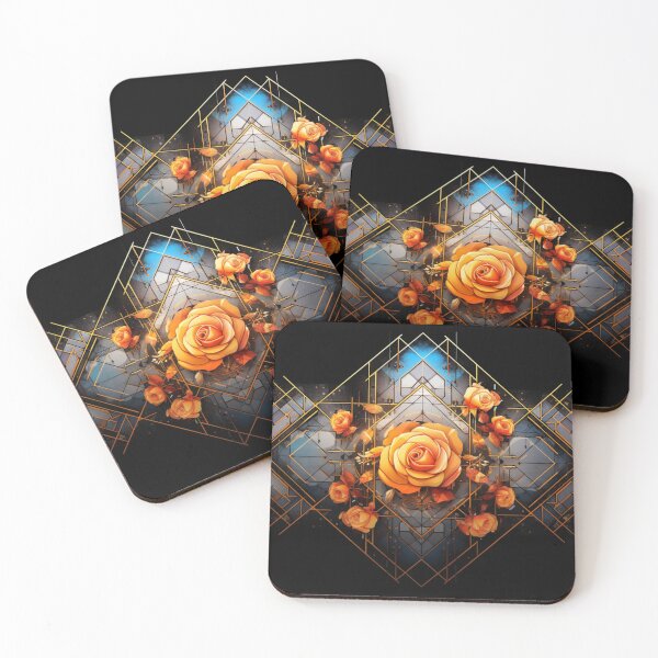 Item preview, Roses And Geometry Blending - Floral Pattern designed and sold by AiHead.