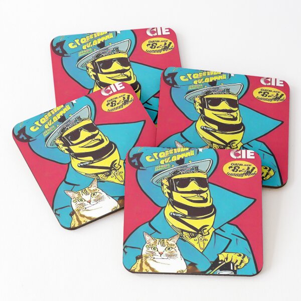 Item preview, cat and man with a hat designed and sold by KTOShop.
