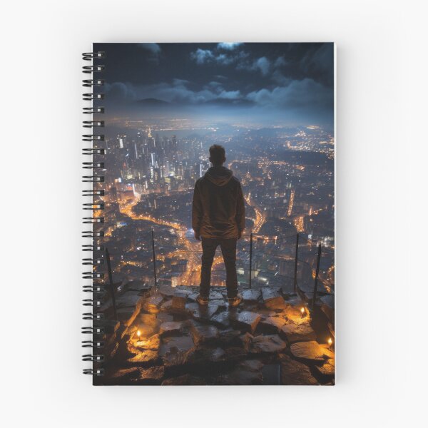 Item preview, Illuminated Cityscape at Dusk with One Person Walking Outdoors designed and sold by Domitian Tincaba.