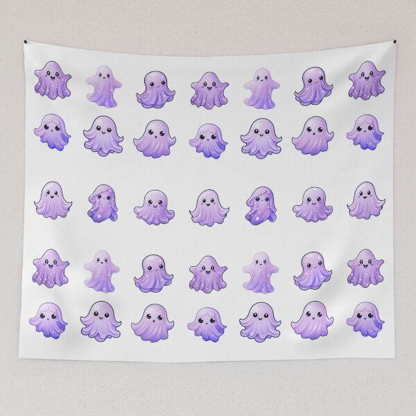 Item preview, Halloween Cute Purple Ghosts designed and sold by AMONGIFTS.