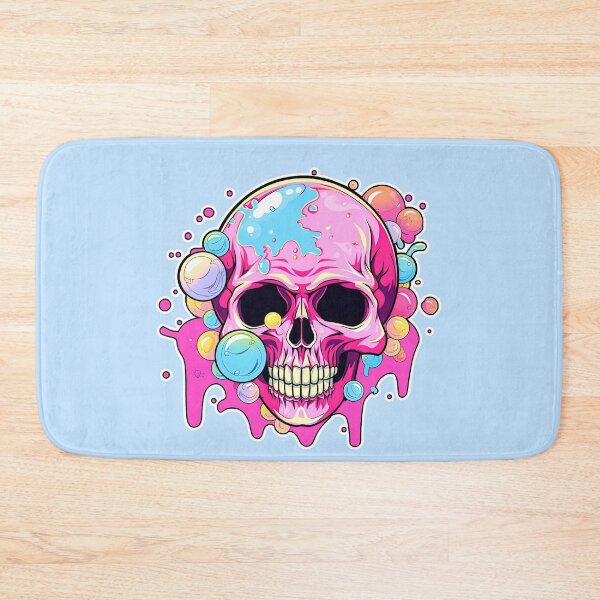 Item preview, Lollipop Skull Colorful Bubblegum Pink and Blue Sweets Juicy Spooky Halloween designed and sold by BubbleBone.