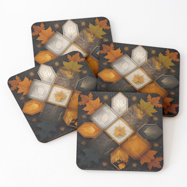 Item preview, Leaves Blended With Geometry - Floral Pattern designed and sold by AiHead.