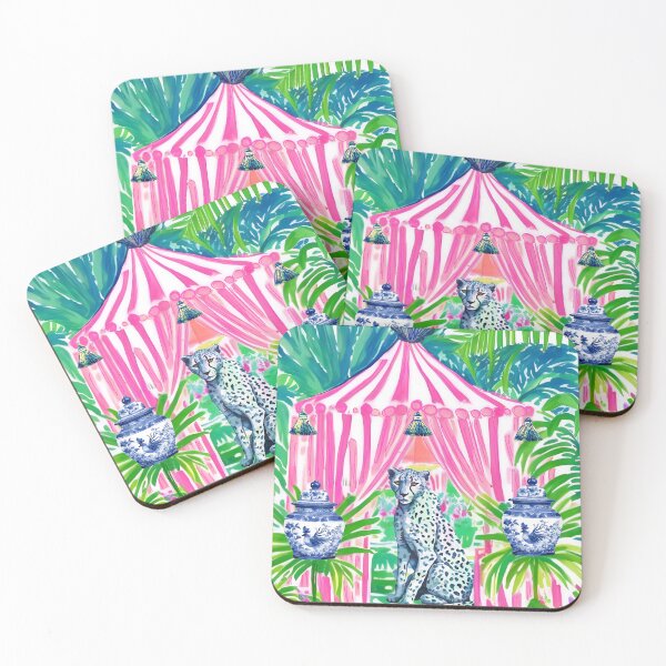 Item preview, Cheetah in pink cabana designed and sold by SophieClimaArt.