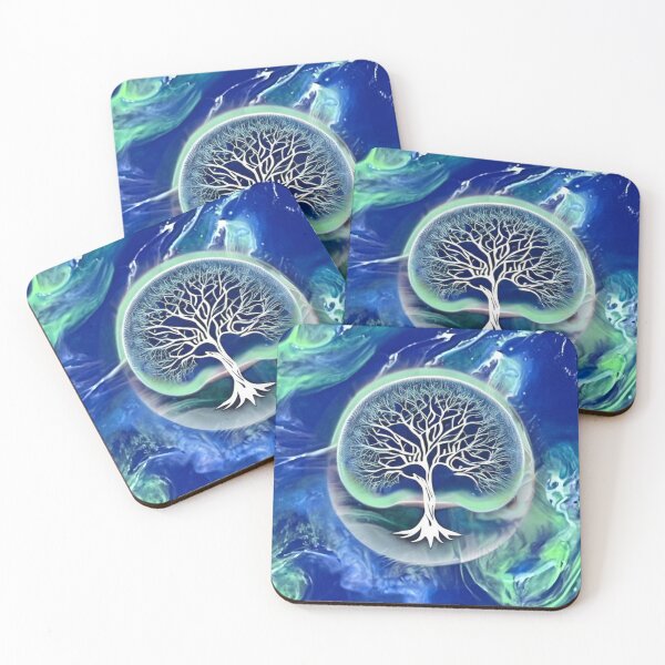 Item preview, Tree of life on blue and green background designed and sold by Hmelliger.