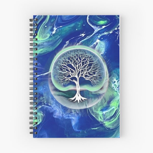 Item preview, Tree of life on blue and green background designed and sold by Hmelliger.
