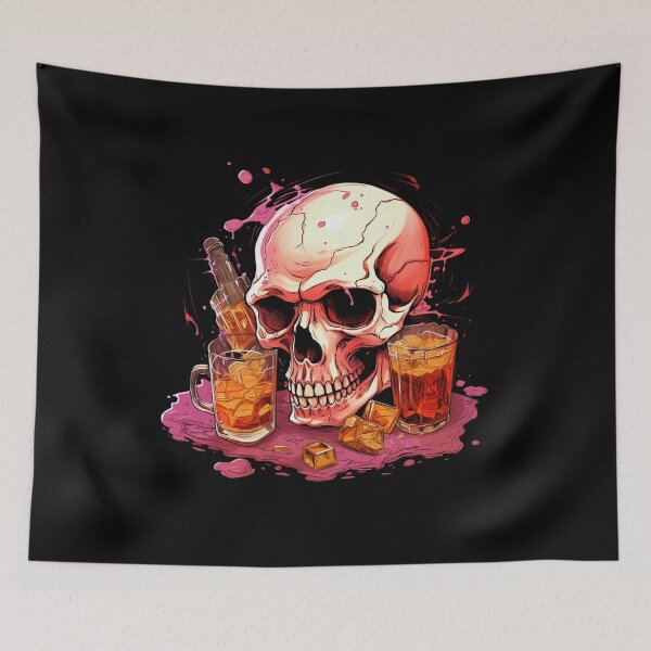 Item preview, Drunk Skull Halloween designed and sold by Lab4YourStyle.