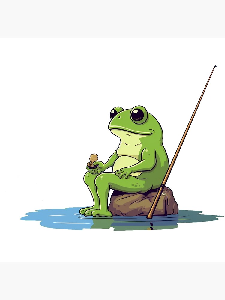 Frog fishing Poster for Sale by PawelNature
