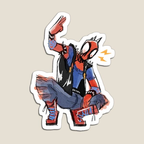 spiderpunk spiderverse Sticker for Sale by BIGO BIGO Art