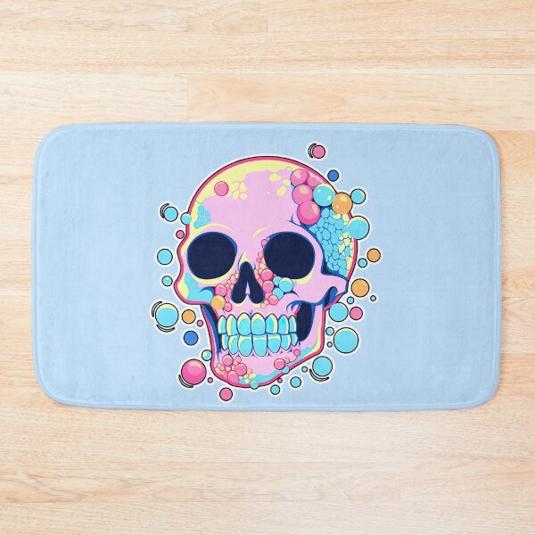 Item preview, Lollipop Skull Colorful Bubblegum Pink and Blue Sweets Juicy Spooky Halloween designed and sold by BubbleBone.