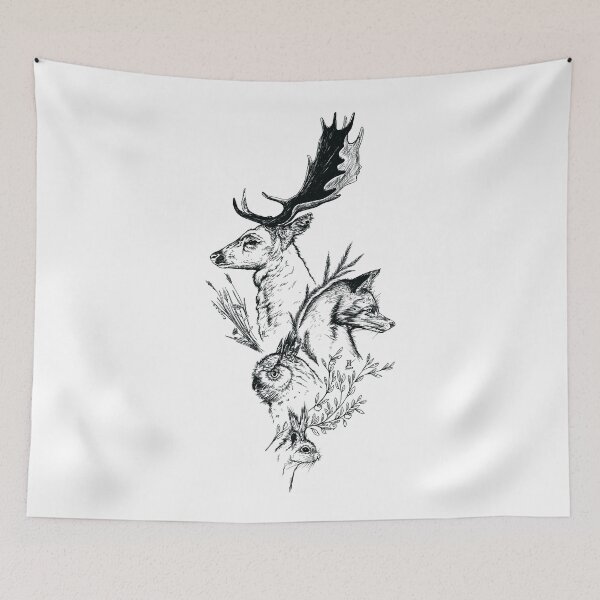 Item preview, Deer, fox, owl and squirrel designed and sold by camarocaro.