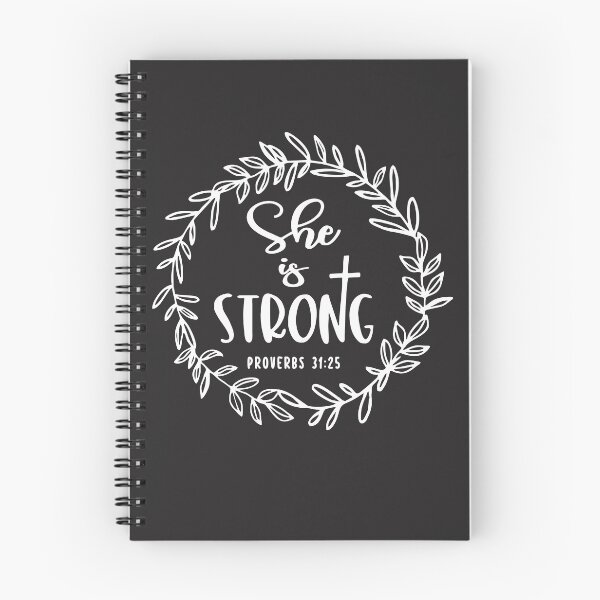 Item preview, She is Strong - Proverbs 31:25 Christian Quote designed and sold by cidolopez.
