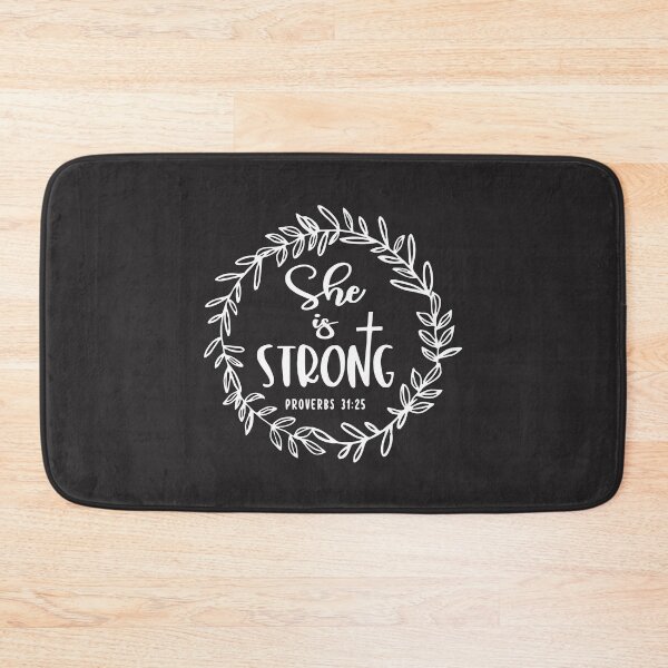 Item preview, She is Strong - Proverbs 31:25 Christian Quote designed and sold by cidolopez.