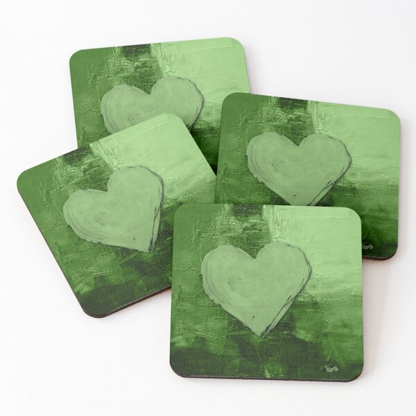 Aperçu de l'œuvre Coeur en vert clair - série 1 (11) créée et vendue par a3-studio.