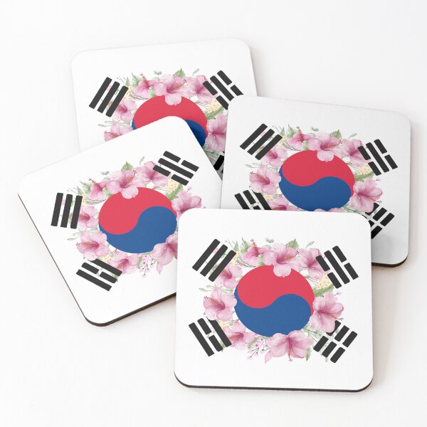 Item preview, South Korea Flag Hibiscus Syriacus Korean Rose Mugunghwa designed and sold by pixelsparkzone.