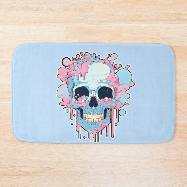 Item preview, Lollipop Skull Colorful Bubblegum Pink and Blue Sweets Juicy Spooky Halloween designed and sold by BubbleBone.