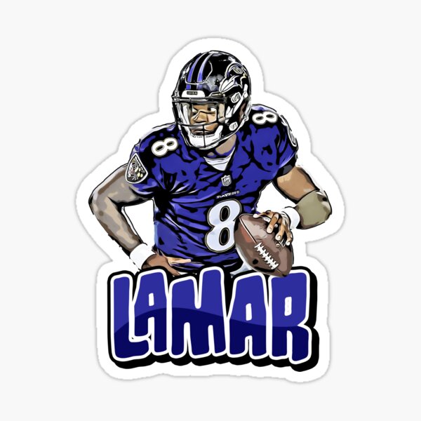 Lamar Jackson Jersey Sticker for Sale by cbaunoch