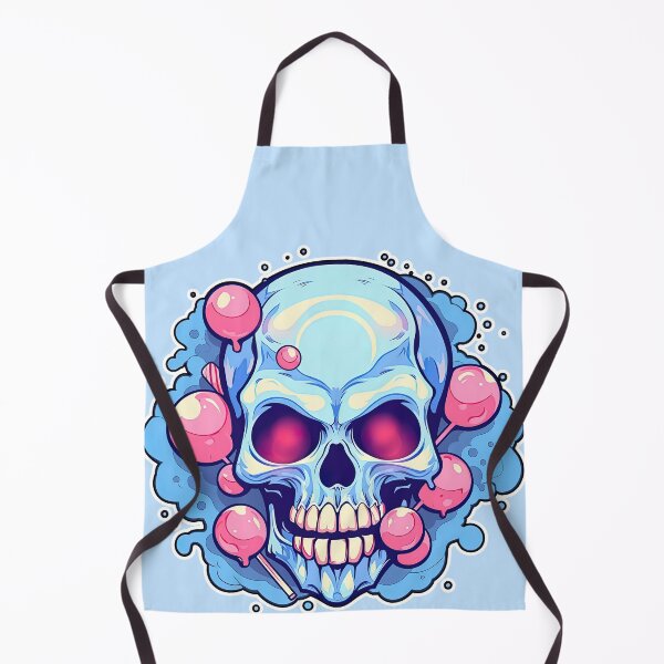 Item preview, Lollipop Skull Colorful Bubblegum Pink and Blue Sweets Juicy Spooky Halloween designed and sold by BubbleBone.