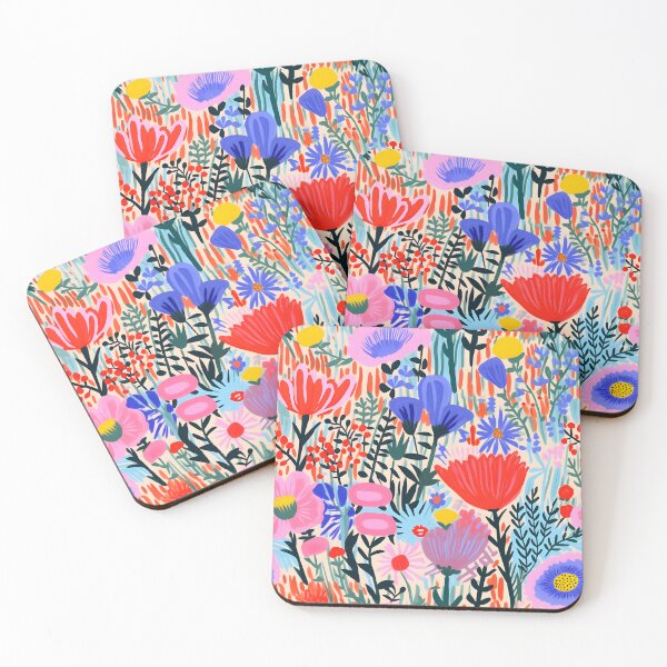 Item preview, Messy colorful flowers pattern designed and sold by meow-SN.