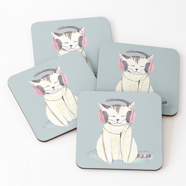 Item preview, Cat listening to music designed and sold by erikannegarcia.