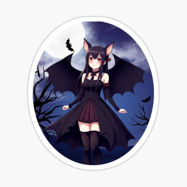 cute kawaii anime bat By Zoya Miller | TheHungryJPEG