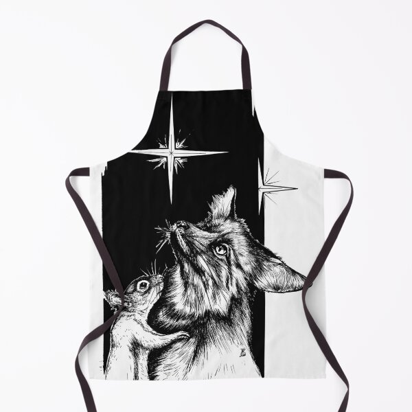 Item preview, Fox and squirrel in front of a night sky with stars designed and sold by camarocaro.