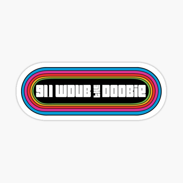 91.1 WDUB the Doobie Rainbow Border Sticker