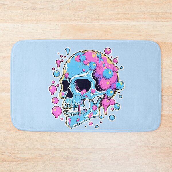 Item preview, Lollipop Skull Colorful Bubblegum Pink and Blue Sweets Juicy Spooky Halloween designed and sold by BubbleBone.