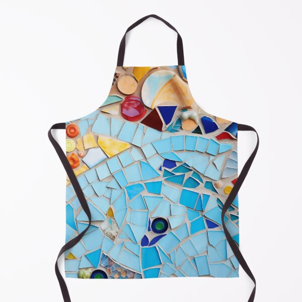 Item preview, Blue Barcelona trencadis mosaic art Barselona colorful mosaic Gaudi trencadis mosaic Barcelona Park Guell art designed and sold by LolioGifts.