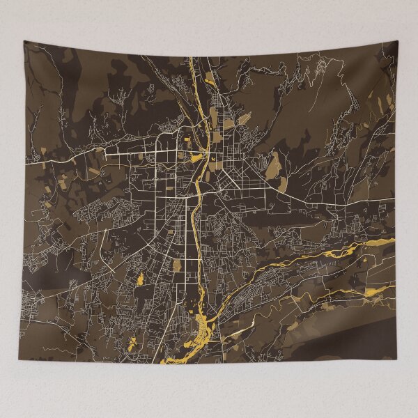 Item preview, Dushanbe City Map of Tajikistan - Pastel designed and sold by deMAP.